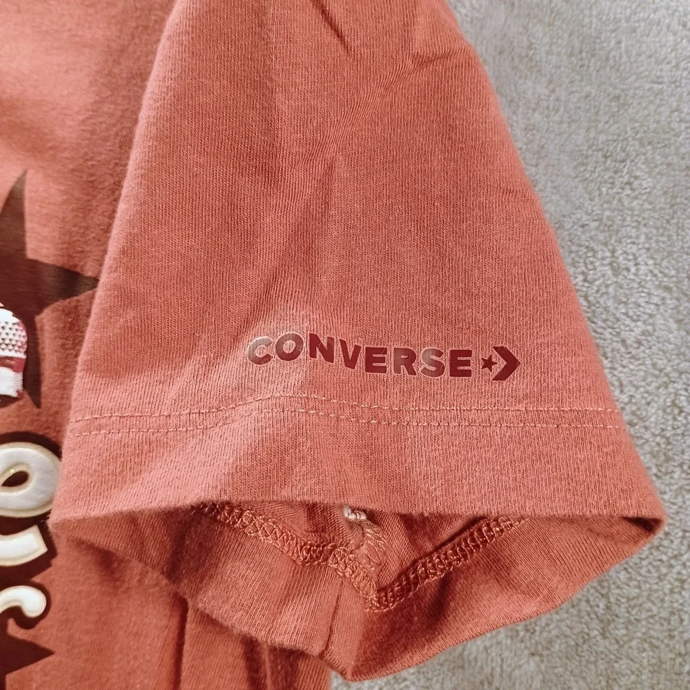 Converse Shirt‎ Kids 10-12 Red All Star Sneaker Graphic Logo T-Shirt Top
